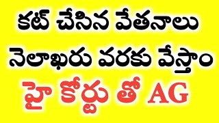 3 నెలల కట్ చేసిన వేతనాలు ఈ నెల చివరి వరకు వేస్తం : AG