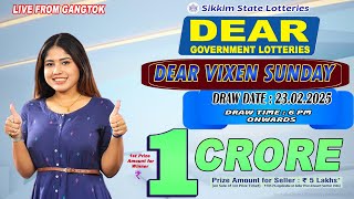 DEAR LOTTERY LIVE DEAR 6 PM 23.02.2025 SIKKIM LOTTERY LIVE DEAR LOTTERY LIVE LOTTERY SAMBAD LIVE