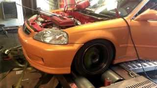 B20 vtec Dyno 251whp All Motor Honda Civic
