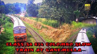 CLASS S8 834 COLOMBO SLOW TRAIN AT GANEMULLA RAILWAY STATION @SRILANKATRAINTV