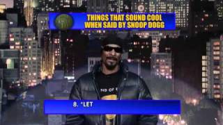 David Letterman   Top 10 things that sound cool  when said by Snoop Dogg!