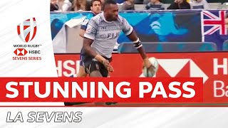 BEST PASS EVER? |  Fiji's Mocenacagi throws crazy pass