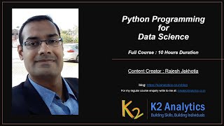 Python Programming for Data Science (Part 4 of 12) | Powered by K2 Analytics | k2analytics.co.in