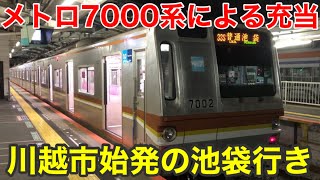 【東京メトロ7000系の普通池袋行き】川越市始発 有楽町線直通の普通池袋行き 2021.1.20