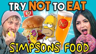 Try Not To Eat Challenge - Simpsons Food At Universal Studios | People Vs. Food