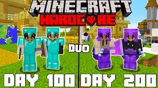 We Survived 200 Days In Hardcore Minecraft - Duo Minecraft Hardcore 100 Days