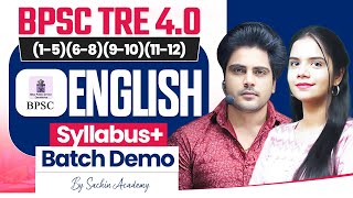 BPSC TRE 4.0 ENGLISH DEMO CLASS by Sachin Academy live 1pm