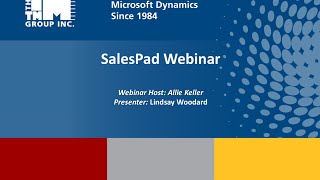 SalesPad Webinar 7/7/2015