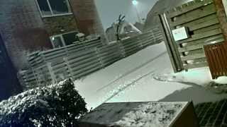 Snowblizzard in Frederikshavn in Denmark