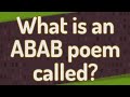 What is an ABAB poem called?