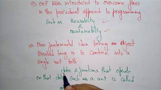 OOPs | Object Oriented Programming | Introduction | OOPs | Lec-01 | Bhanu Priya