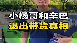 小杨哥和辛巴退出带货真相