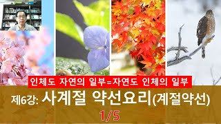 변증약선: 제6강_사계절과 약선요리 계절약선 1/ 5 봄여름에 양기를 보양하고 가을겨울에는 음액을 보양하라. 인체도 자연의 일부=자연도 인체의 일부