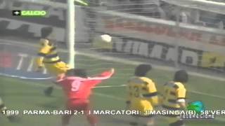 Serie A 1998-1999, day 25 Parma - Bari 2-1 (Masinga, Veron, Crespo)