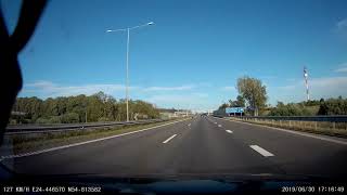 Pedestrian on highway near miss (Lithuania)