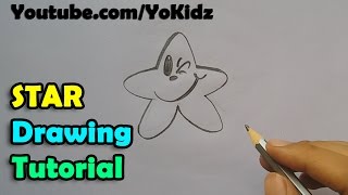 How to draw a star step by step for kids easy