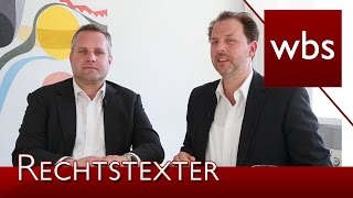 Kostenloser Rechtstexter: AGB, Impressum, Widerrufsbelehrung und Datenschutzerklärung | Kanzlei WBS