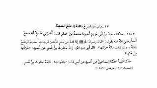 1802* حديث كان رسول الله صلى الله عليه وسلم إذا قدم من سفر فأبصر درجات المدينة / صحيح البخاري