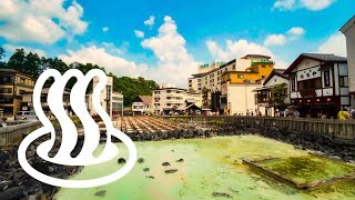 4K JAPAN WALKING Hot Spring KUSATSU Gunma Binaural Soundscape 草津温泉 散歩