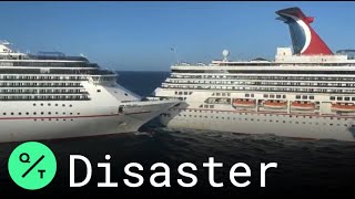 Carnival Cruise Ships Collide While Docking in Cozumel, Mexico