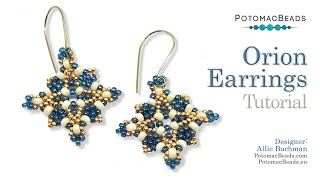 Orion Earrings- DIY Jewelry Making Tutorial by PotomacBeads