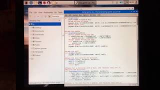 Pong coded in Python on Raspberry Pi