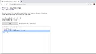 Array-3 (countClumps) Java Tutorial || codingbat.com