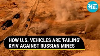 Russian Mine Blows Up Ukraine's 'Most Powerful' Unit Guarded By U.S.' Demining Vehicle | Watch