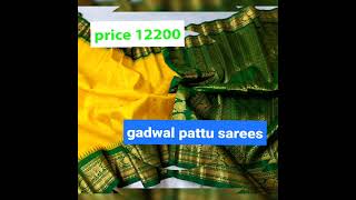 #sarees #bridal gadwal sarees price 12200 freeshiping wattsapp 7337271122