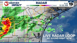 Tracking a thunderstorm in the Coastal Bend early Tuesday morning 5/19/26