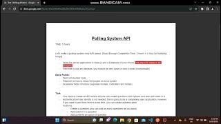 Polling System API || Coding Ninjas || Skill Test