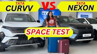 Tata Curvv Vs Tata Nexon Space Test in Detail | Nexon Vs Tata Curvv #suv #nexon #Curvvprice