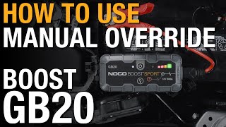 How to use manual override on your NOCO Boost GB20