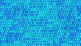 Dynamic Data Streaming Binary Digits Zeros And Ones Moving Bits Bytes 4K DJ Visuals Loop Background