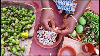 பச்சை முந்திரி உரித்து வறுவல் | Village Cooking | Cashew Nuts Fry|முந்திரிபருப்பு வறுவல் |Raw Cashew