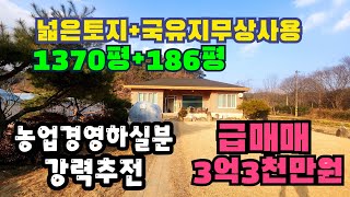 No.85번 급매매3억3천만원 국유지186평무상사용중 의령넓은토지   의령전원주택