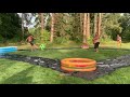 Slip and slide kickball