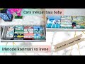 CARA MELIPAT / MERAPIKAN BAJU BAYI || KONMARI & IRENE METHOD | HOW TO FOLD BABY CLOTHES