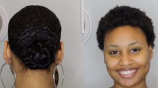 Slick Bun On Short Thick Natural Hair Faceovermatter