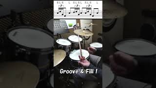 いますぐ使えるフィルイン -544個め- (ロック系フィル)  #shorts #drummer #drums #ドラムフィルイン #ドラムテクニック