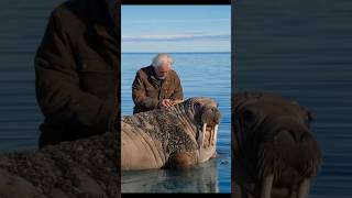 Walrus With Millions Of Parasitic Barnacles on its body, Rescued By Kind Old Man #arcticanimal