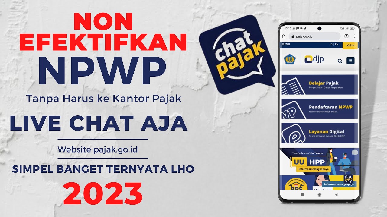 Cara Mengajukan Wajib Pajak Non Efektif Secara Online || Nonaktifkan ...