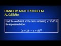 Random Math Problem: Algebra