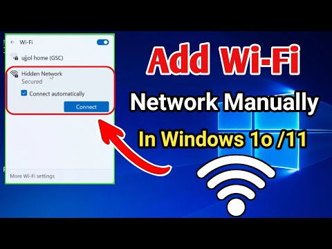 How to connect with a hidden wifi network in Windows 10 or 11
