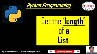 Python Tutorial for Beginners | How to get length of a 'List' in Python