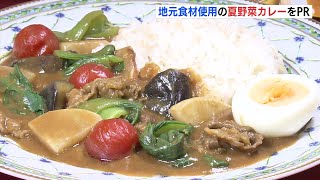 県産野菜をたっぷり盛り込んだ「広島の夏野菜食べつくしカレー2024」をPR