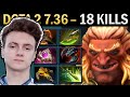 Troll Gameplay Miracle with Butterfly and 18 Kills - Dota 7.36