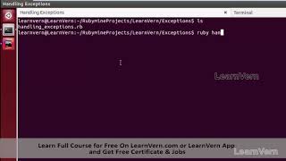 Handling Exceptions in Ruby Example