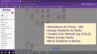 Aeries - Seating Chart and Print a Class Attendance Roster