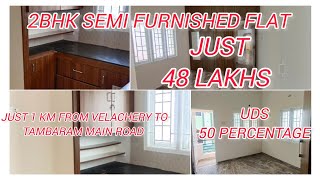 Velachery Madipakkam 2bhk semi furnished flat available